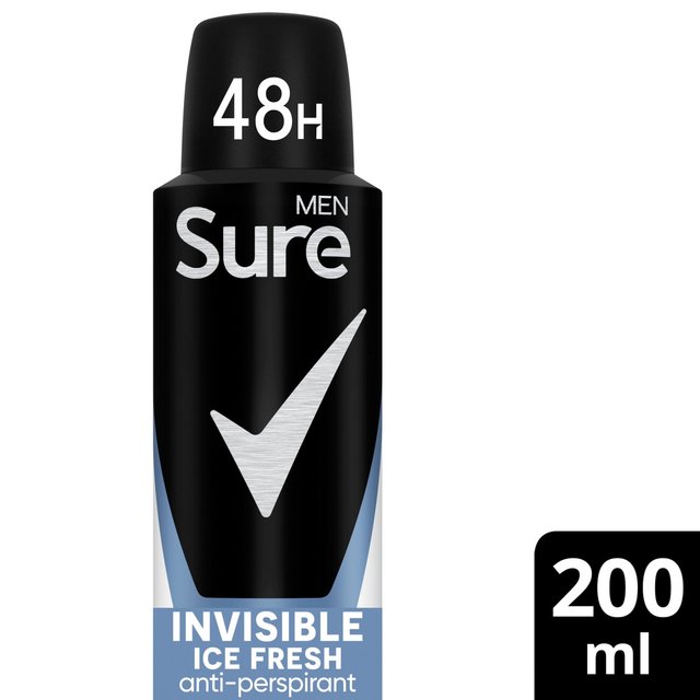 Sure Men Antiperspirant Deodorant Invisible Ice Aerosol, 200ml
