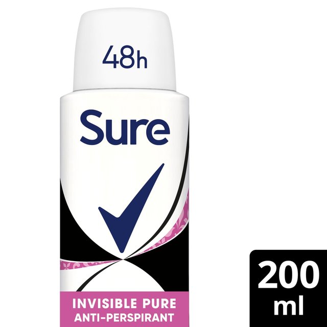 Sure Women Crystal Invisible Pure Spray Anti-Perspirant Deodorant, 200ml