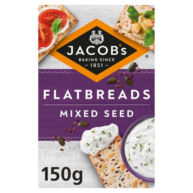 Jacob’s Flatbreads Mixed Seed Crackers, 150g