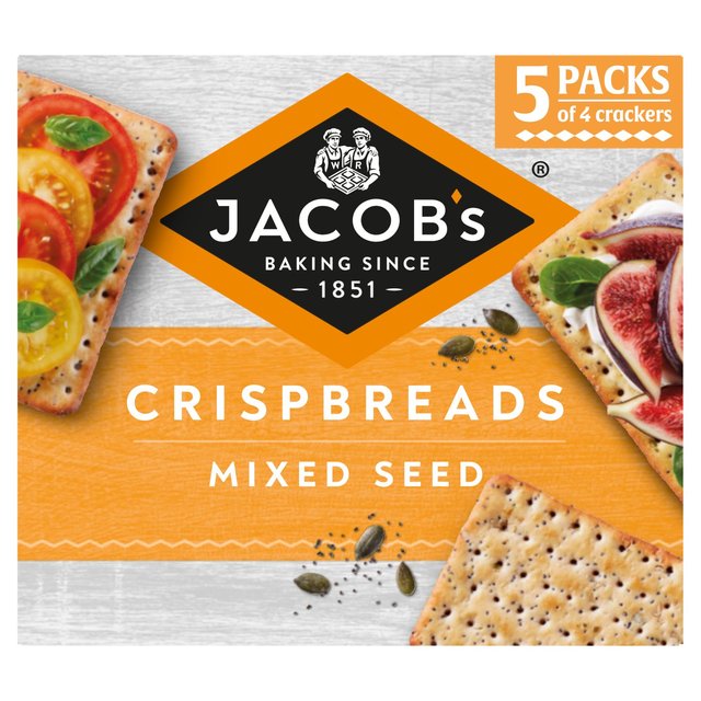 Jacob’s Crispbreads Mixed Seed Crackers, 5 x 30g
