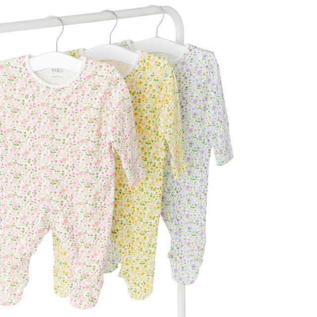 M & S 3P Ditsy Floral 12-18 Multi