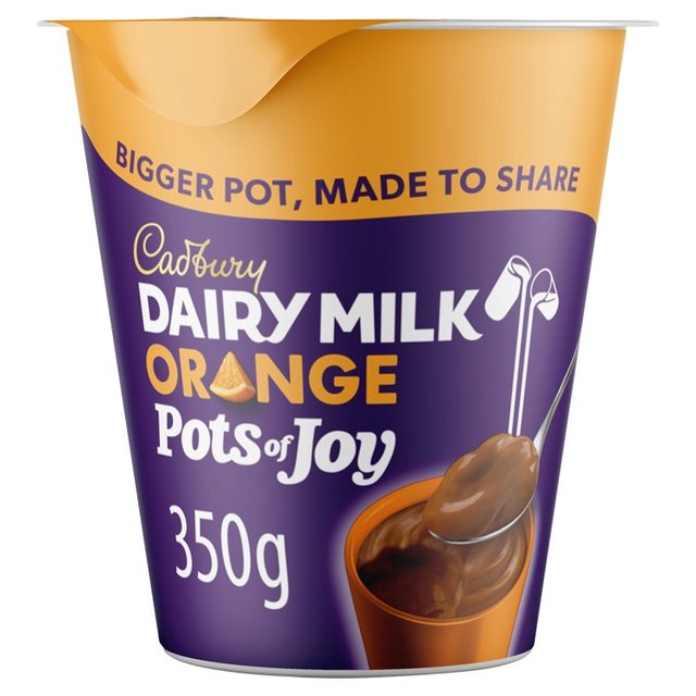 Cadbury Dairy Milk Big Pots of Joy Chocolate Orange Dessert, 350g