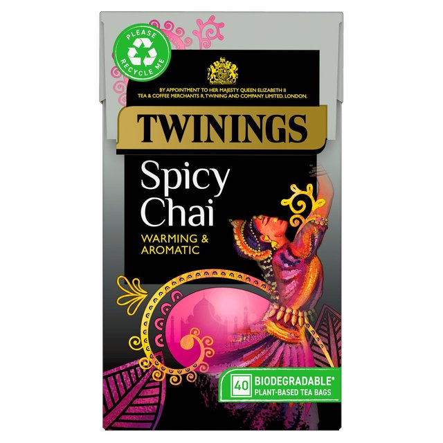 Twinings Spicy Chai Tea With 40 Tea Bags, 40 Per Pack