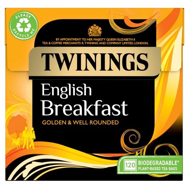 Twinings English Breakfast Tea With 120 Tea Bags, 120 Per Pack
