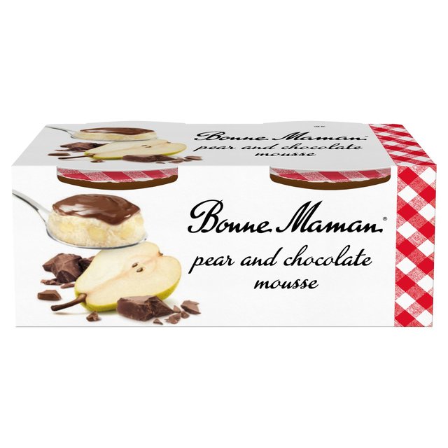 Bonne Maman Pear and Chocolate Layered Mousse, 2 x 90g