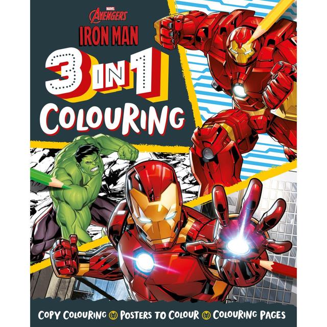 Igloo Books Marvel Avengers Iron Man, 3 in 1 Colouring, One Size