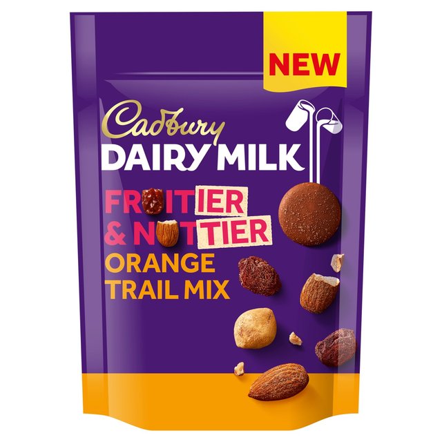 Cadbury Dairy Milk Fruitier & Nuttier Trail Mix Orange Chocolate Bag, 100g