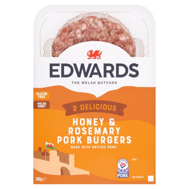 Edwards of Conwy Edwards Honey & Rosemary Pork Burgers, 300g