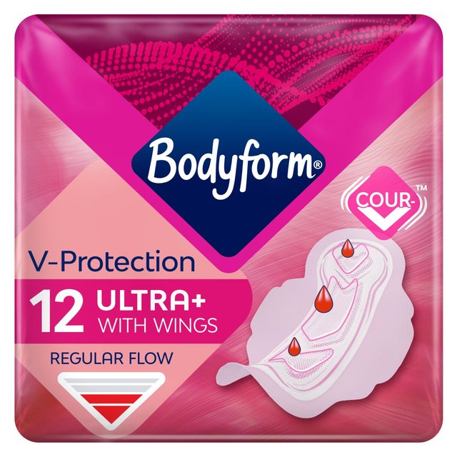 Bodyform Ultra Normal Sanitary Towels Wings, 12 Per Pack