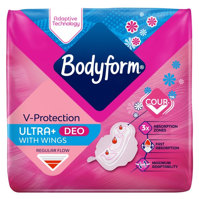 Bodyform Ultra Normal Scented Sanitary Towels Wings, 10 Per Pack