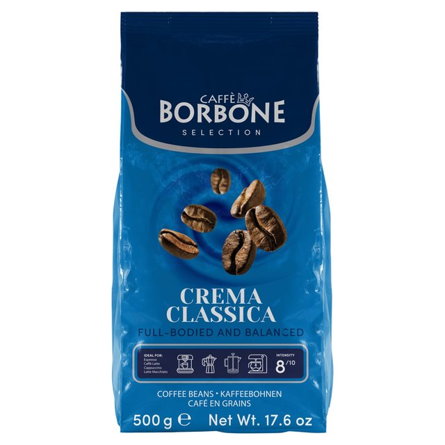 Caffe Borbone Crema Classica Intensity 8 Coffee Beans, 500g