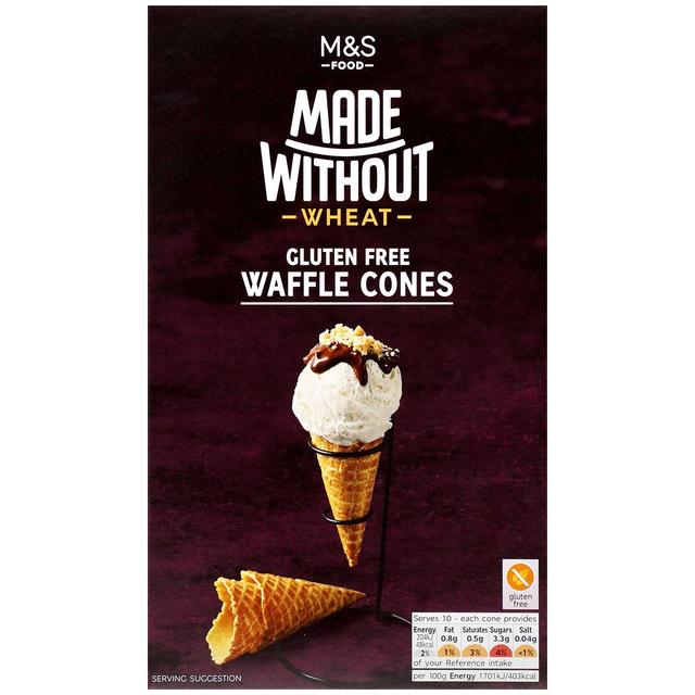 M & S Made Without Waffle Cones, 120g