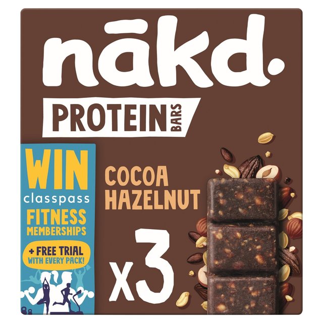 Nakd Protein Cocoa Hazelnut Multipack, 3 x 45g