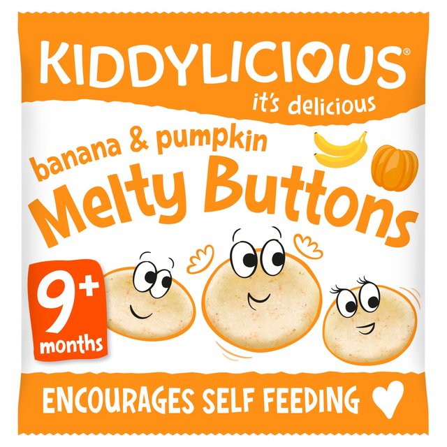 Kiddylicious Melty Buttons Banana & Pumpkin, 6g