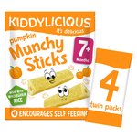 Kiddylicious Baby Snack Pumpkin Munchy Sticks 7 months+ Multipack