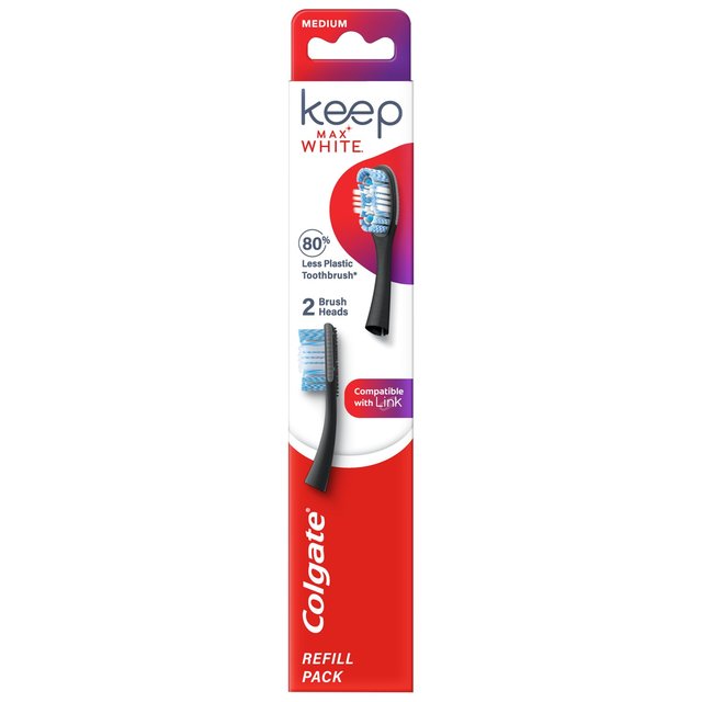 Colgate Keep Max White Toothbrush Replacement Heads, 6 Per Pack