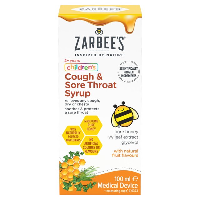 Zarbee’s Children’s Cough & Sore Throat Syrup, 100ml