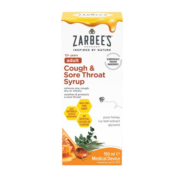 Zarbee’s Adult Cough & Sore Throat Syrup, 150ml