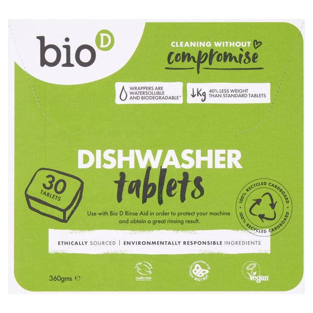 Bio-D Dishwasher Tablets, 30 Per Pack