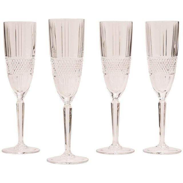 M & S Collection Set of 4 Adeline Champagne Flutes, One Size