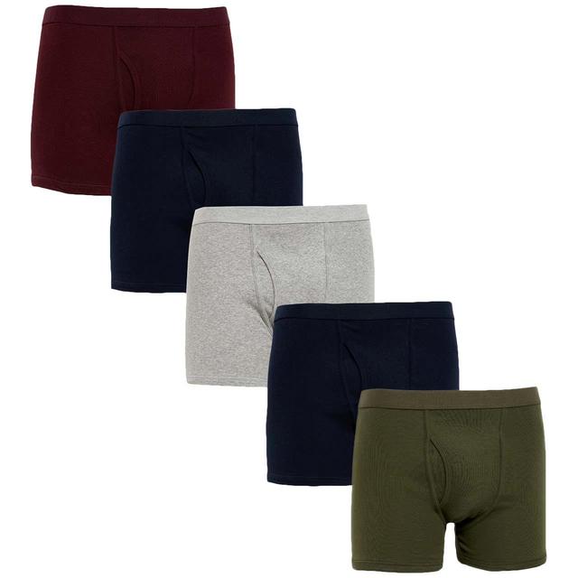 M & S Mens Pure Cotton Trunks, 5 Pack, Large