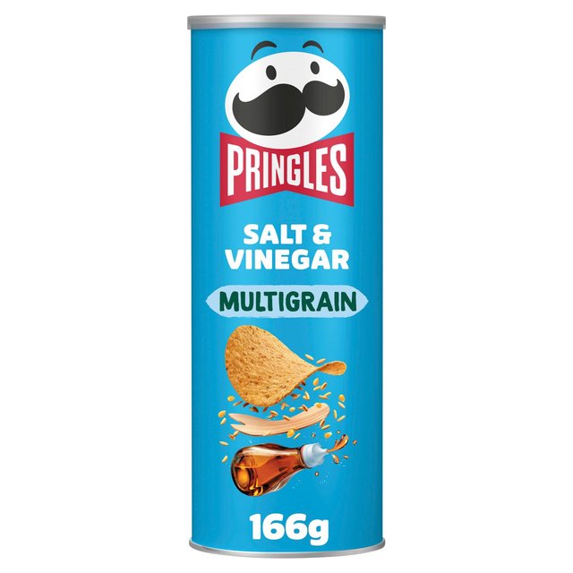 Pringles Multigrain Salt & Vinegar Sharing Crisps, 166g