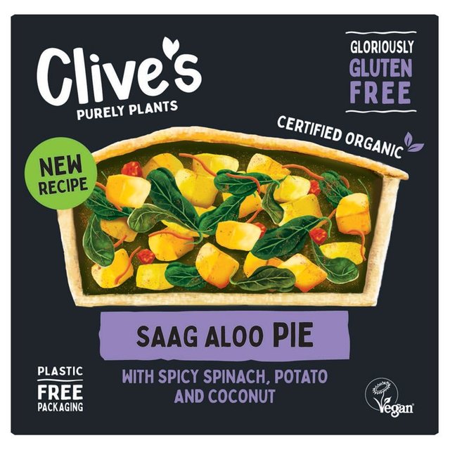 Clive’s Organic Saag Aloo Gluten Free Pie, 235g