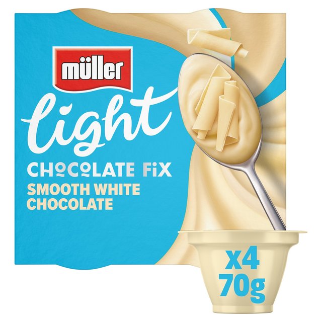Muller Light Chocolate Fix White Chocolate Dessert, 4 x 4 per Pack