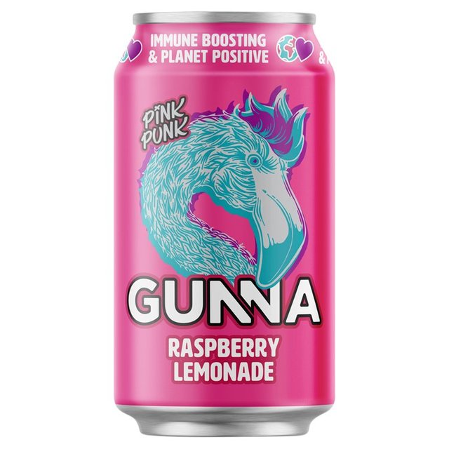 Gunna Drinks Immune Boosting Lemonade Raspberry, 330ml