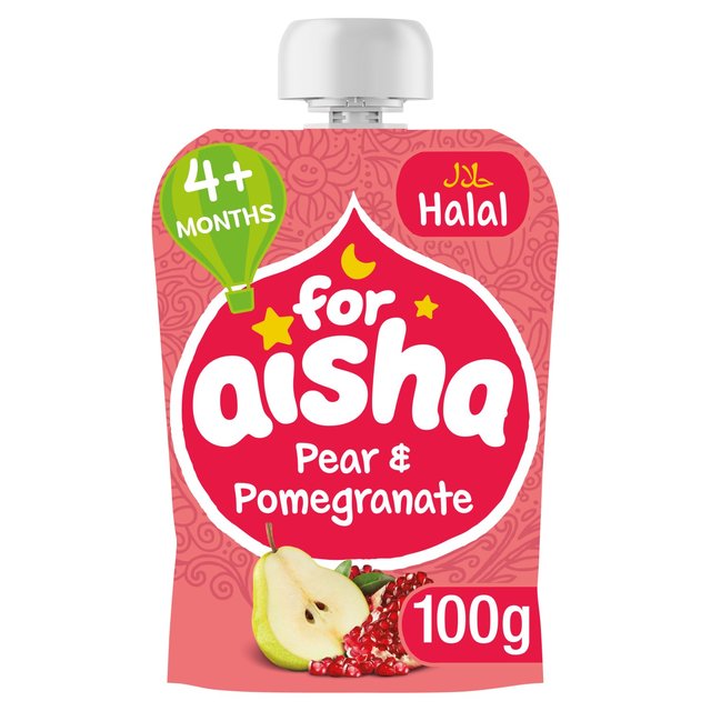 Aisha Fruit Pouch +4 Months, Pear & Pomegranate, 100g 5 x 25g
