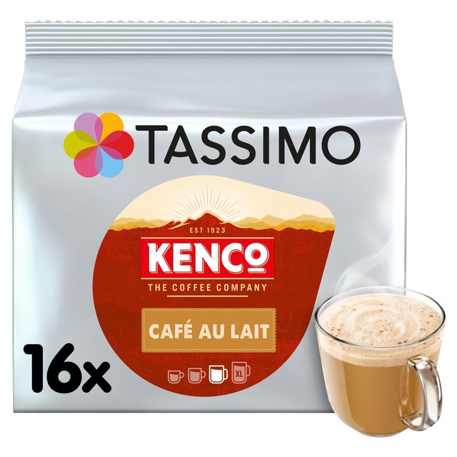 Tassimo Kenco Cafe au Lait Pods, 16 Per Pack