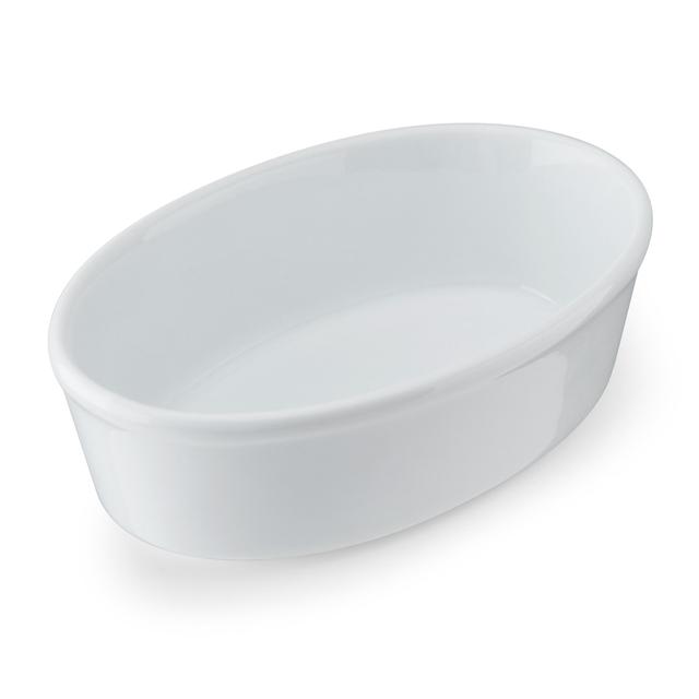 Mikasa Chalk Porcelain Oval Pie Dish, 500ml