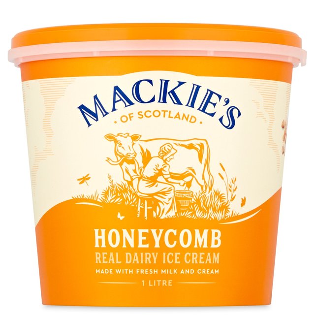 Mackie’s Honeycomb Real Dairy Ice Cream, 1L