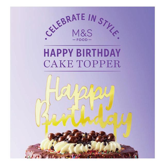 M & S Happy Birthday Cake Topper