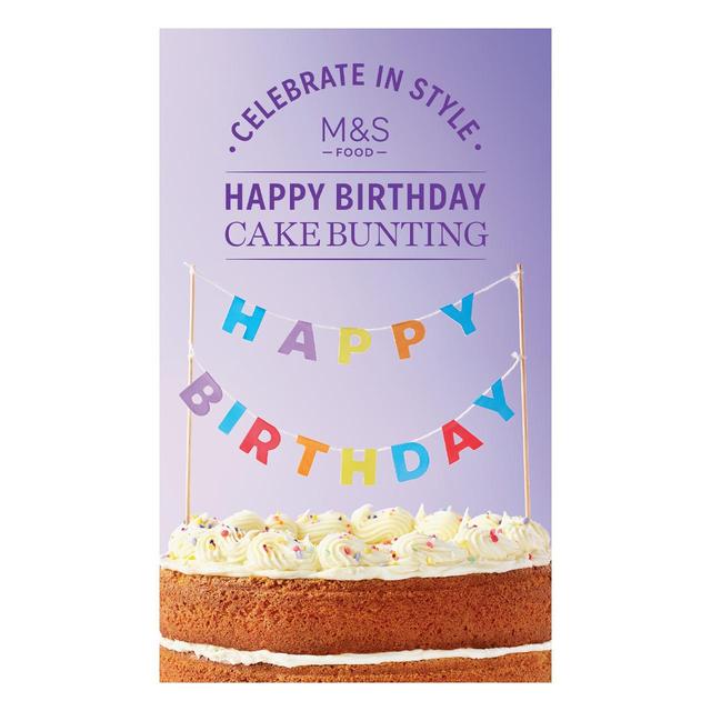 M & S Happy Birthday Cake Bunting