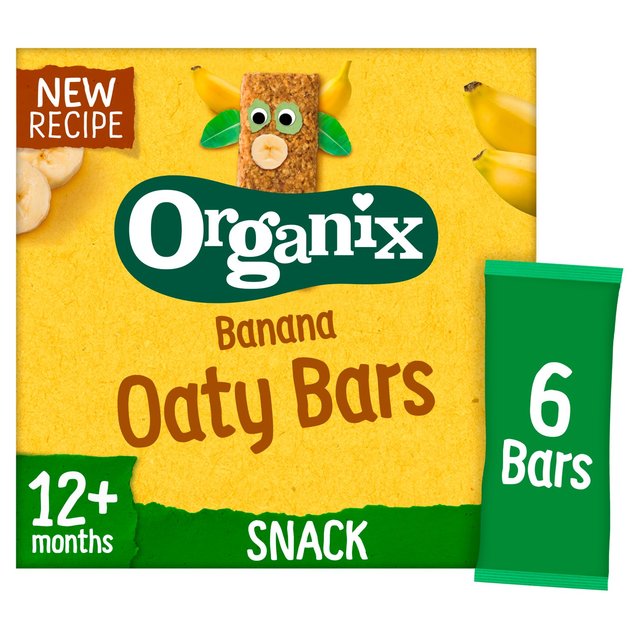 Organix Banana Organic Soft Oaty Snack Bars Multipack, 6x23g