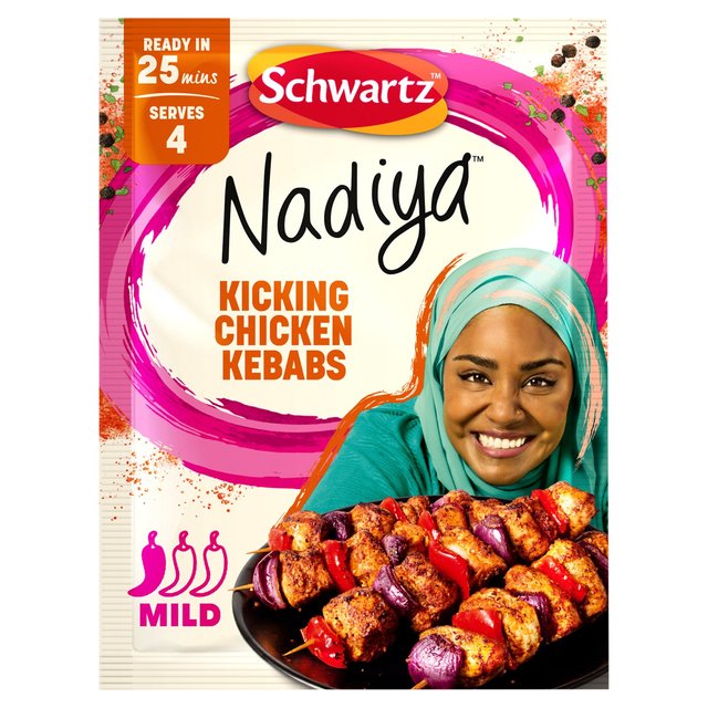 Schwartz x Nadiya Kicking Chicken Kebabs Recipe Mix, 25g