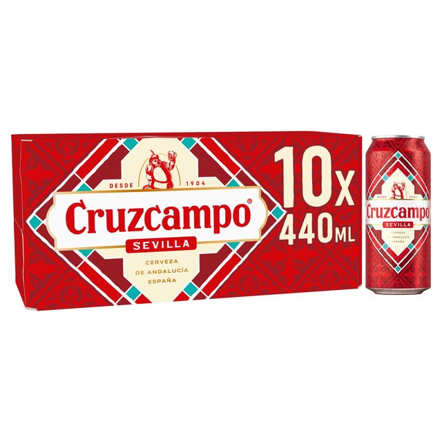 Cruzcampo Lager Beer Cans, 10 x 440ml