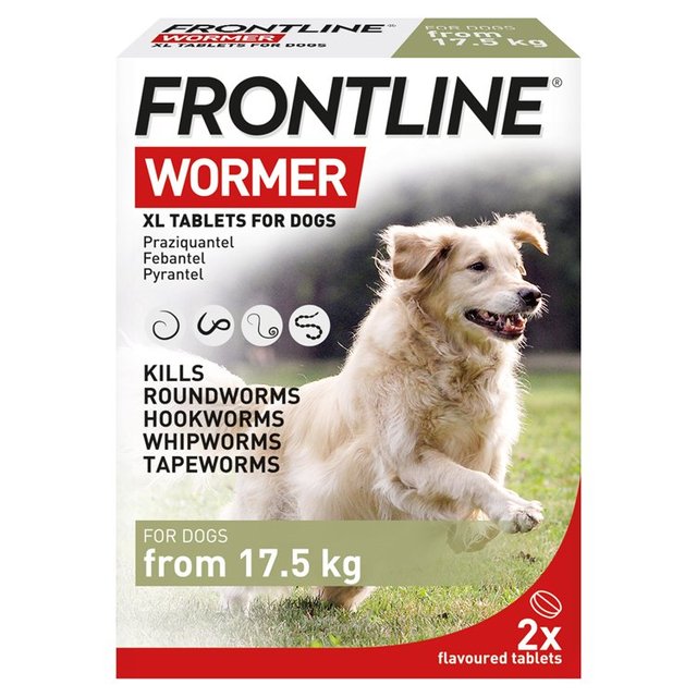 Frontline Wormer Tablets X Large Dog From 17.5kg, 2 per Pack
