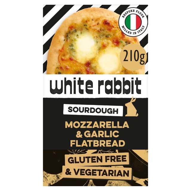 White Rabbit Pizza Co White Rabbit Sourdough Mozzarella & Garlic Flatbread, 210g