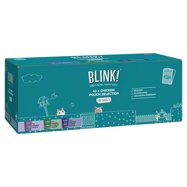 Blink Chicken Fillets in Gravy Bulk Pack, 40 x 85g