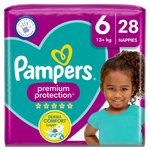 Pampers Premium Protection Size 6, 28 Nappies, Essential Pack