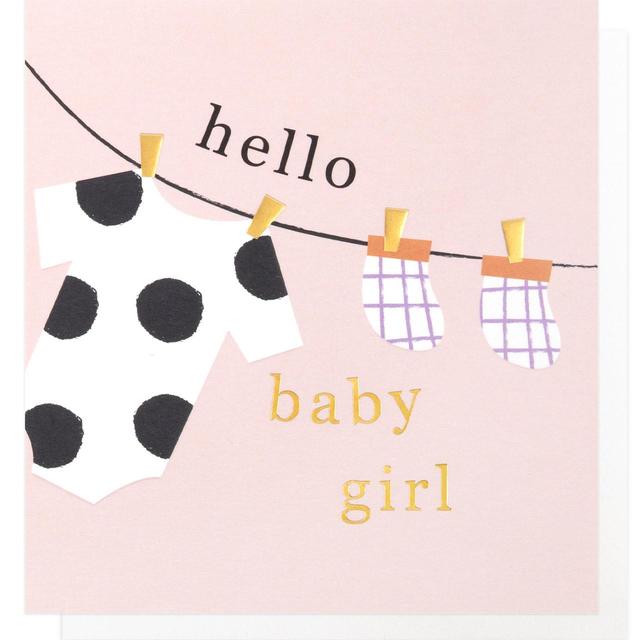 Caroline Gardner Hello New Baby Girl Card