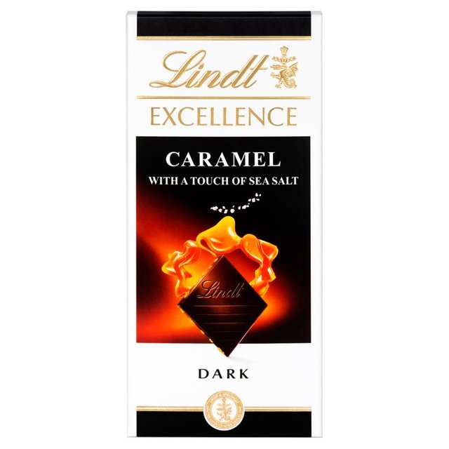 Lindt Excellence Dark Caramel & Sea Salt Bar, 100g