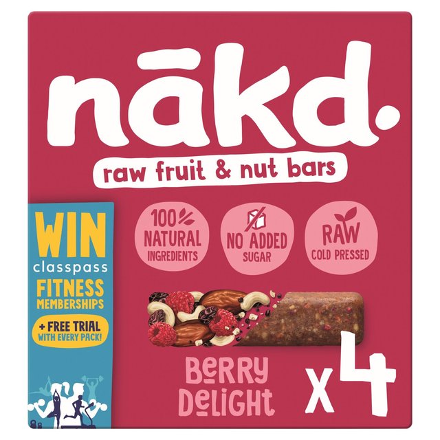 Nakd Berry Delight Fruit & Nut Bars, 4 x 35g