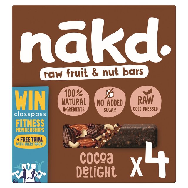 Nakd Cocoa Delight Multpack, 4 x 35g