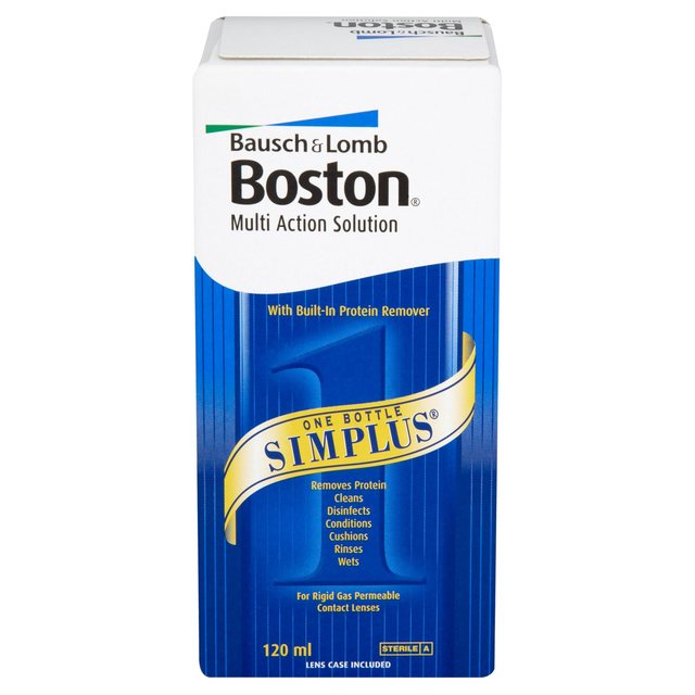 Bausch & Lomb Boston Simplus Multi Action Solution for RGP Lenses, 120ml