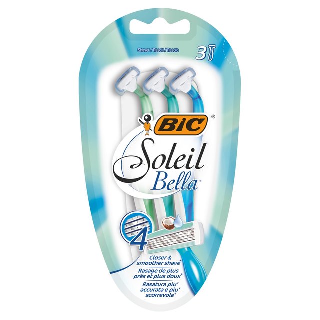 BIC Soleil Bella Disposable Women’s Razors Coconut Milk, 3 Per Pack
