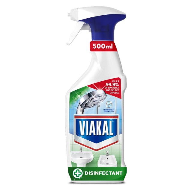 Viakal Bathroom Limescale Remover Anti-Bacterial Spray, 500ml
