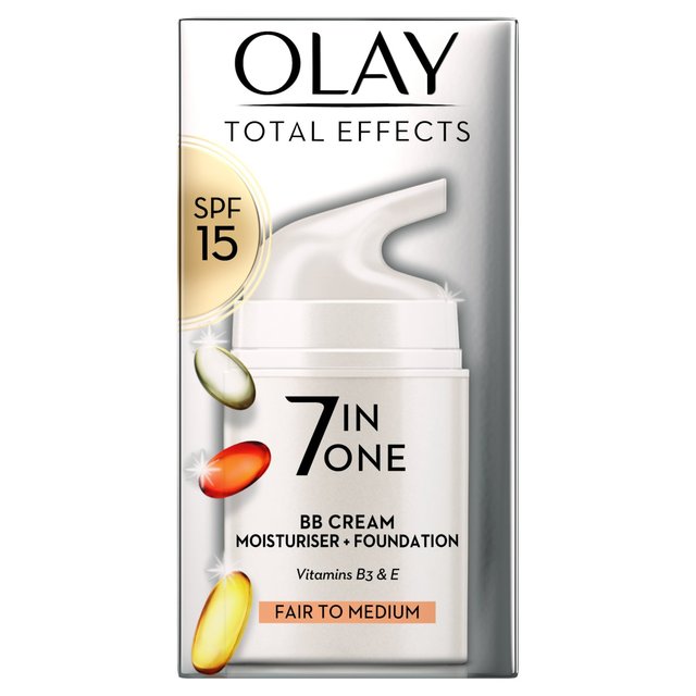 Olay Total Effects 7in1 Touch of Foundation BB Moisturiser Fair to Medium, 50ml